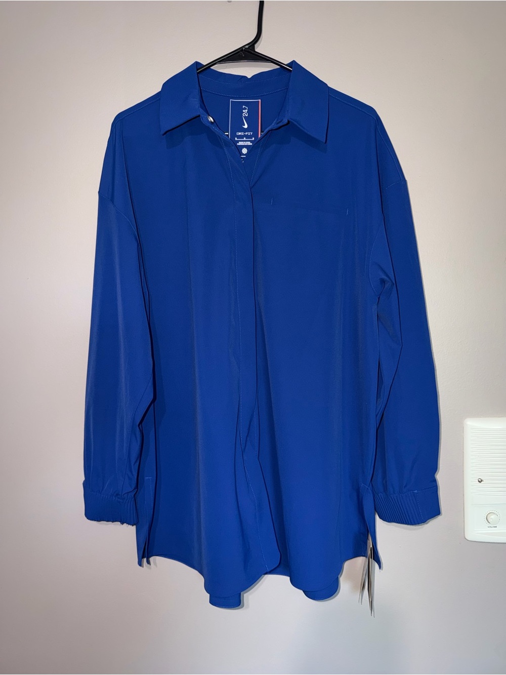 Nike Woman’s Button-Down Shirt in Royal Blue
